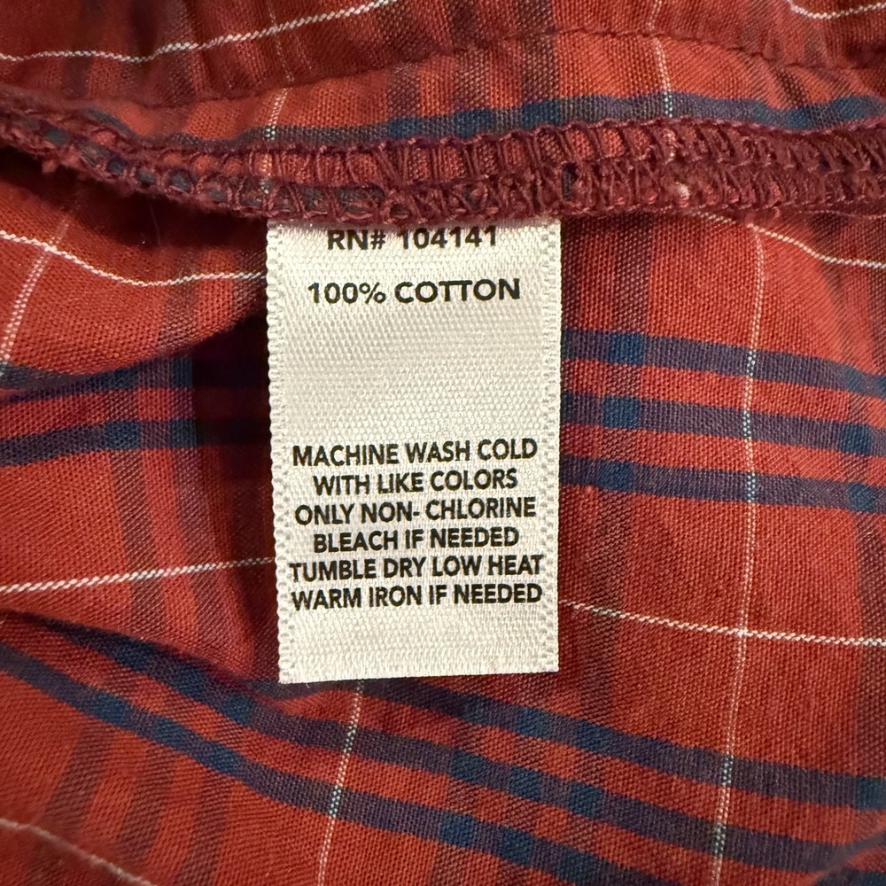 Field and Stream Lightweight Shirt Men's Size LG Plaid Red and Blue - Picture 6 of 6